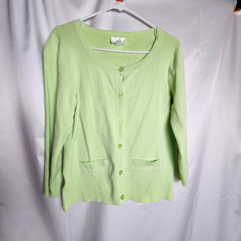 Woman Green Cardigan